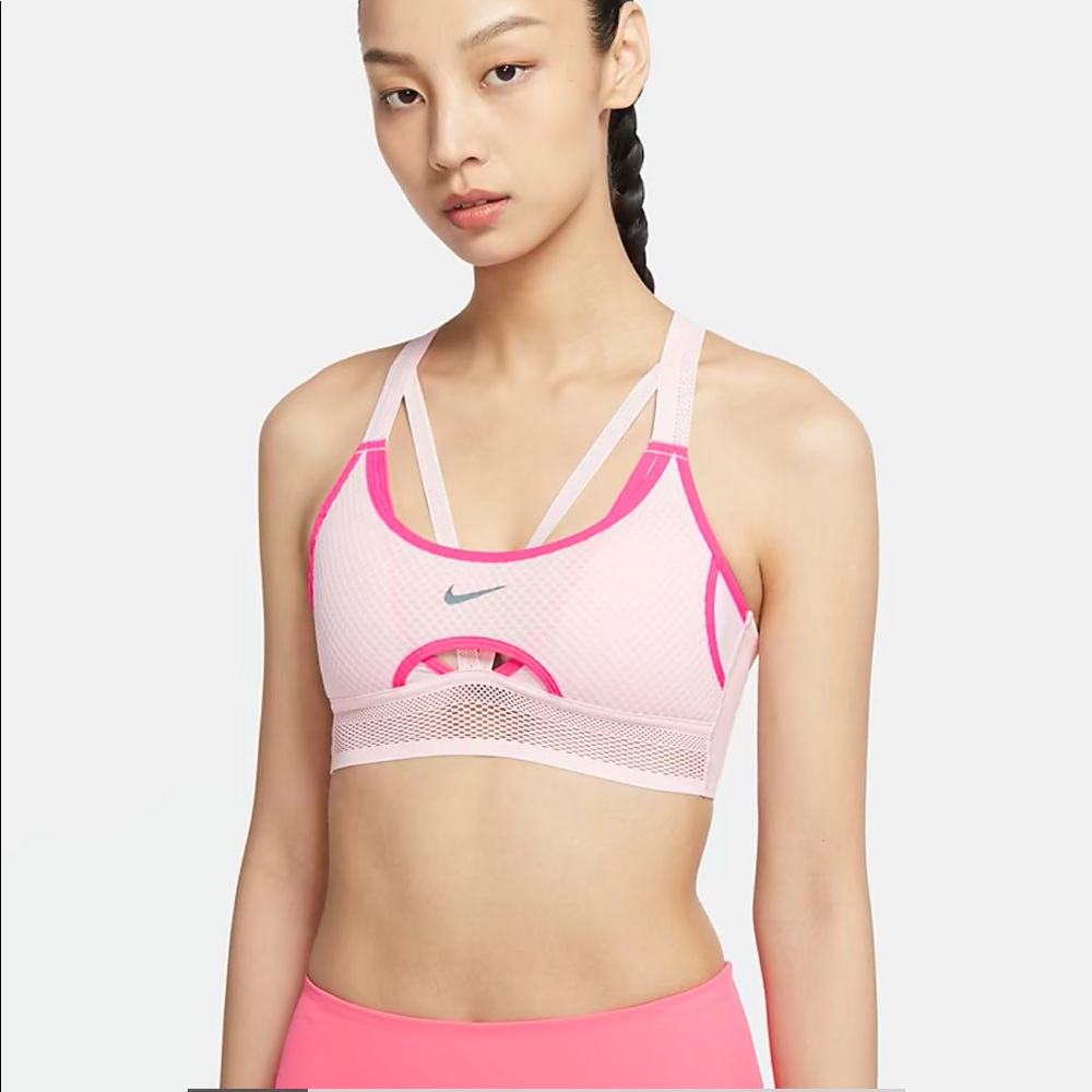 NWT Nike Indy Pro Pink Strappy Sports Bra Size S